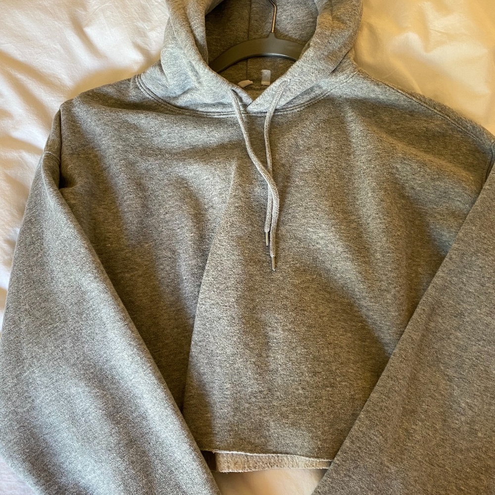 Gray Cropped hoodie